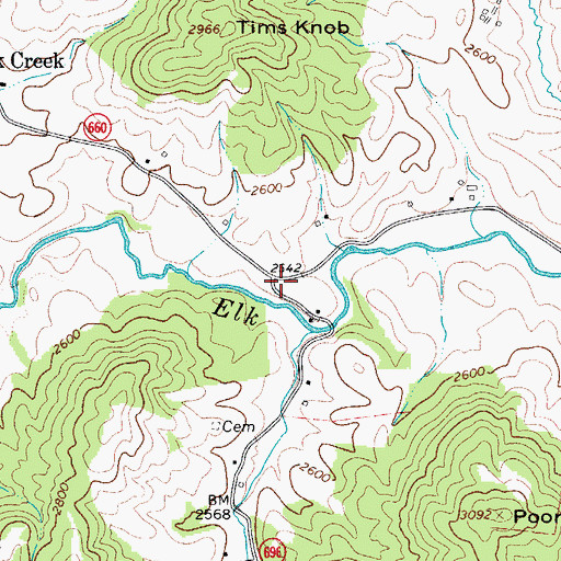 Topographic Map of Rudy School (historical), VA