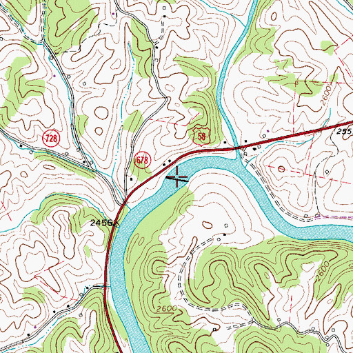 Topographic Map of Stuart Dam, VA