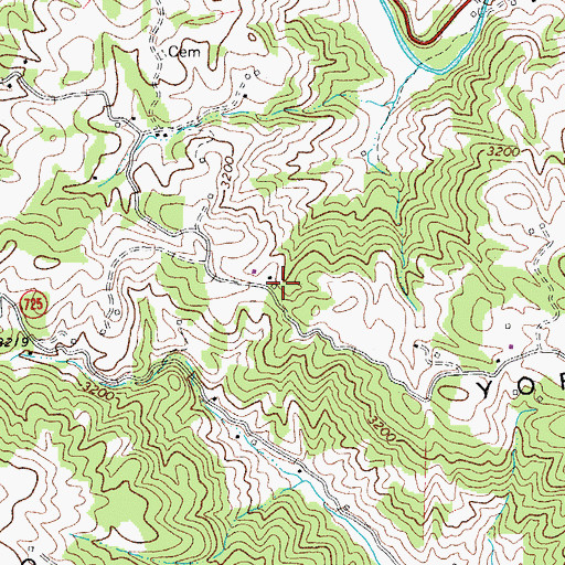 Topographic Map of York Ridge School (historical), VA