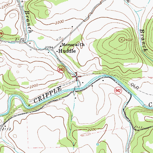 Topographic Map of Catron (historical), VA