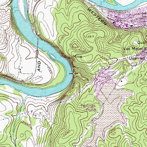 Topographic Map of Chiswell Hole, VA