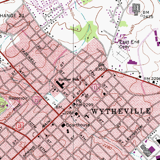 Topographic Map of Church of Christ, VA