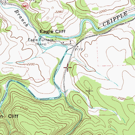 Topographic Map of Eagle (historical), VA