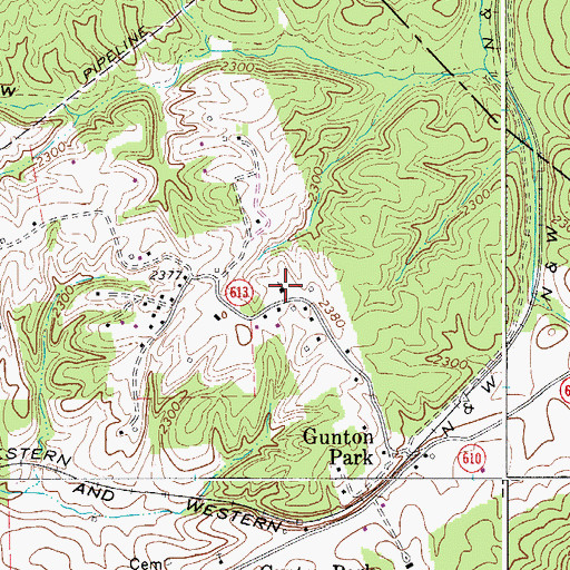 Topographic Map of Gunton Park Church of God of Prophecy, VA