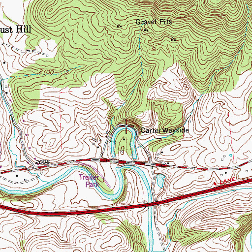 Topographic Map of Horseshoe Bend, VA