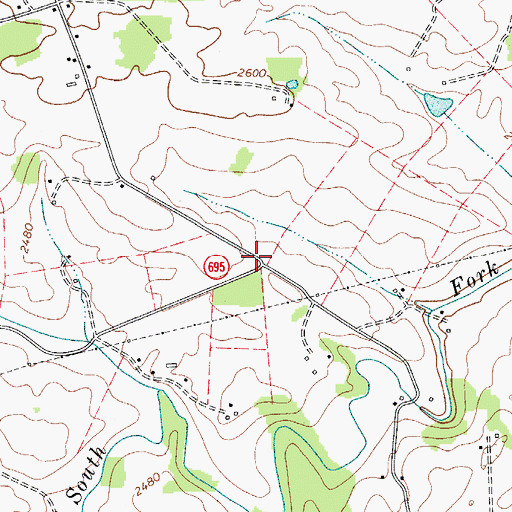 Topographic Map of Huddle School (historical), VA
