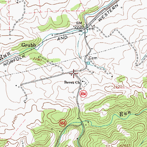 Topographic Map of Kegley School (historical), VA
