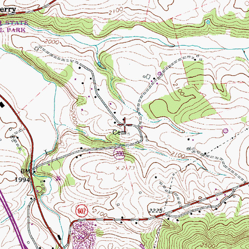 Topographic Map of Liberty Grove Church (historical), VA