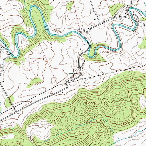 Topographic Map of Locust Hill School (historical), VA