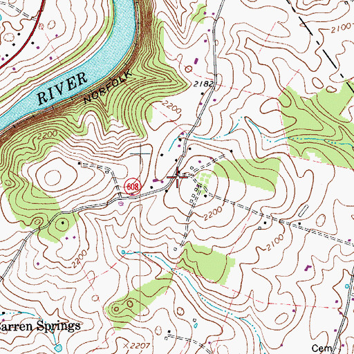 Topographic Map of Star Cave, VA