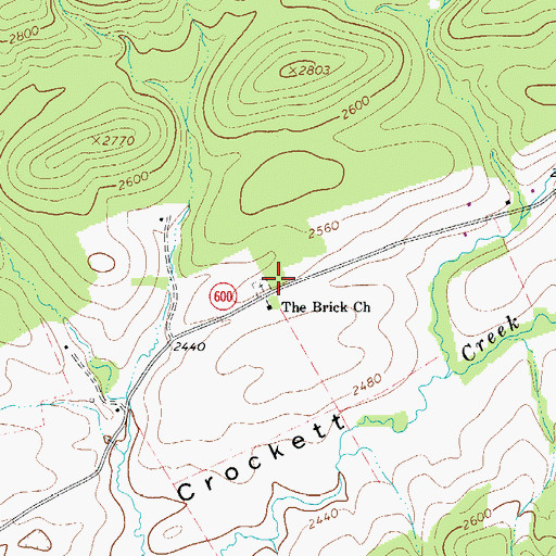 Topographic Map of Sunnyside School (historical), VA