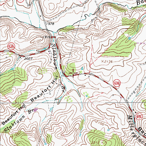 Topographic Map of Back Creek Chapel (historical), VA