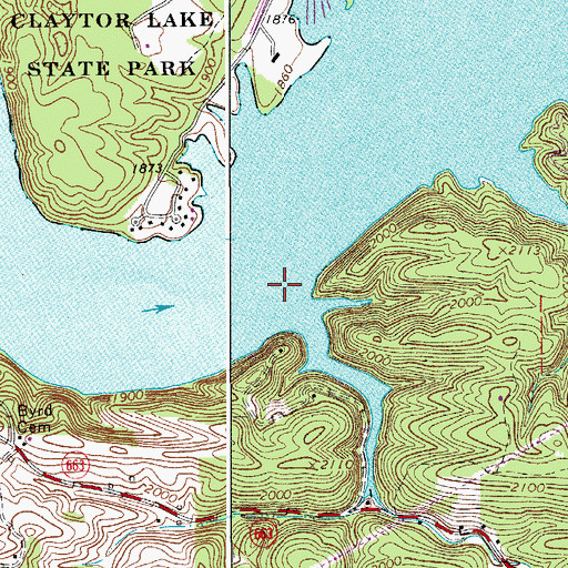 Topographic Map of Burks Run, VA
