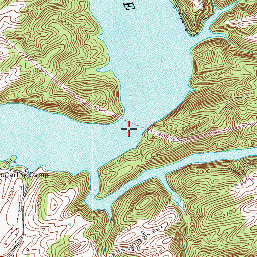 Topographic Map of Linkous Ferry (historical), VA