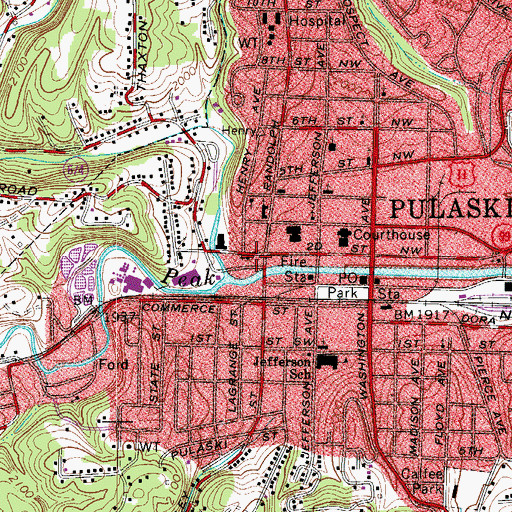 Topographic Map of Pentecostal Church of God, VA