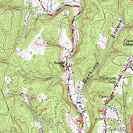 Topographic Map of Ray School (historical), VA