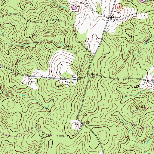 Topographic Map of Diana Mills School (historical), VA