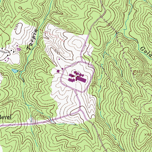 Topographic Map of Dillwyn Elementary School, VA