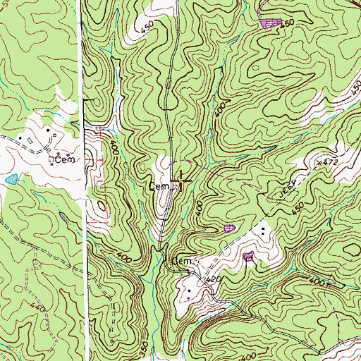 Topographic Map of Hale Cemetery, VA