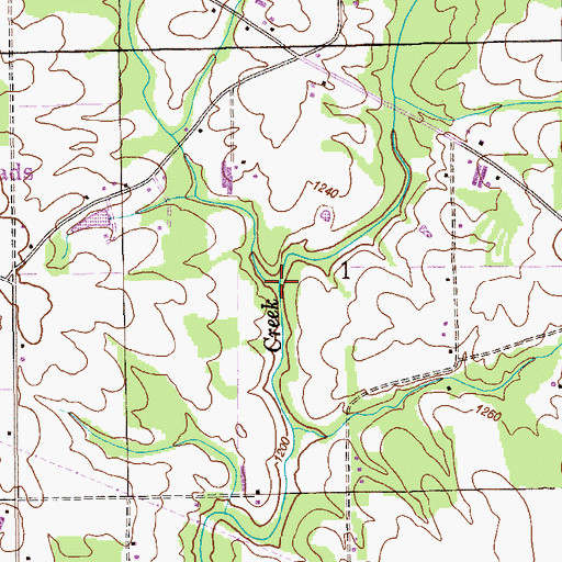 Topographic Map of Clark Branch, AL