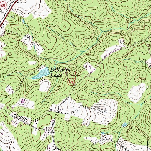 Topographic Map of Newton Cemetery, VA