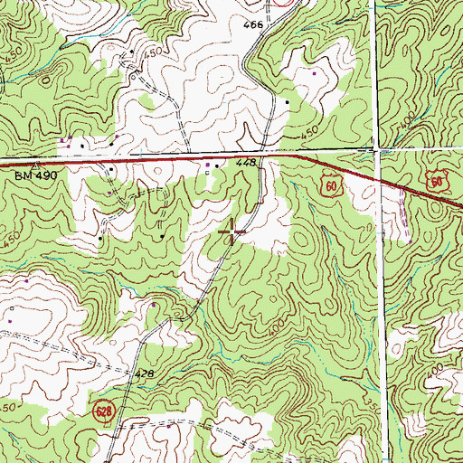 Topographic Map of Salem School (historical), VA