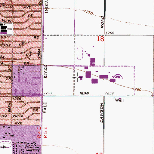 Topographic Map of Scottsdale Community College, AZ