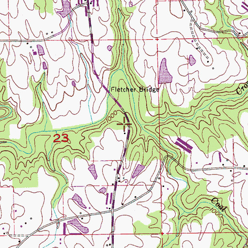 Topographic Map of Coal Creek, AL