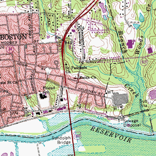 Topographic Map of Faith Church, VA