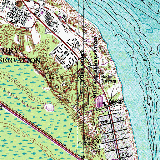 Topographic Map of Fort Story Spier Heliport, VA