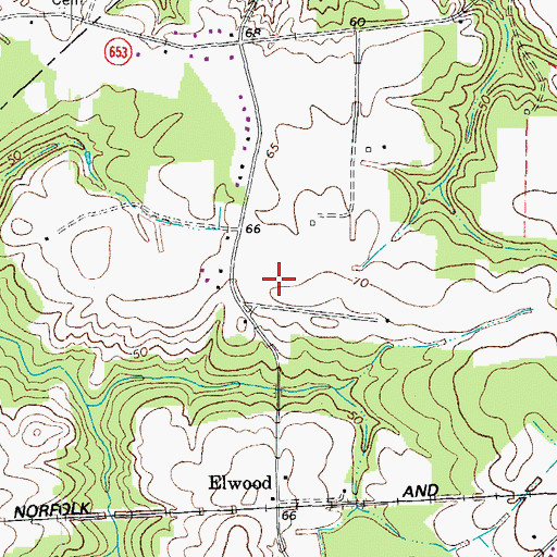 Topographic Map of Brandywyne Farms Airport, VA