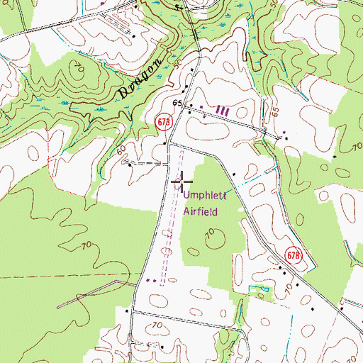 Topographic Map of Umphlett Airstrip, VA