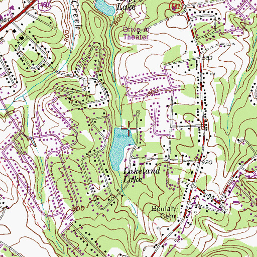 Topographic Map of Lakeland Dam, VA