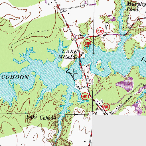 Topographic Map of Lake Cohoon Dam, VA