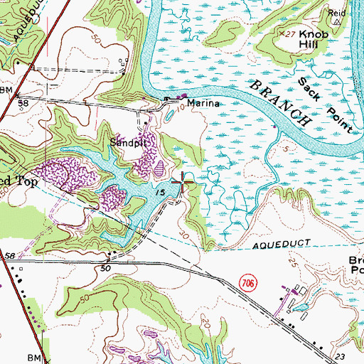 Topographic Map of Rountree North Dam, VA