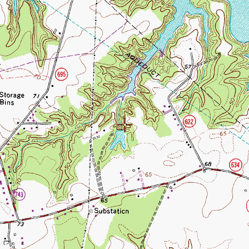 Topographic Map of Issac Walton Dam, VA