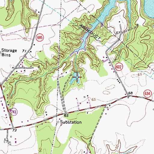 Topographic Map of Issac Walton Lake, VA