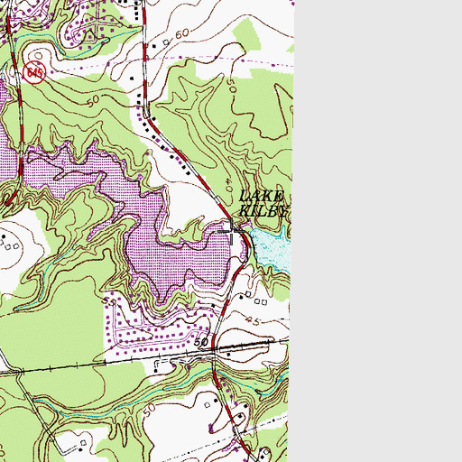 Topographic Map of Speights Run Dam, VA