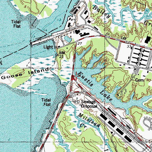 Topographic Map of Eustis Dam, VA