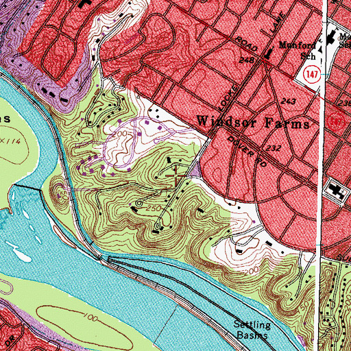 Topographic Map of Williams Island Dam, VA