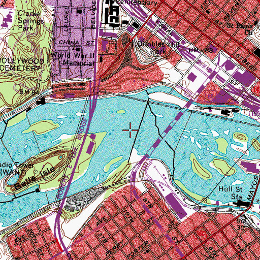 Topographic Map of Vepco Flash Board Dam, VA