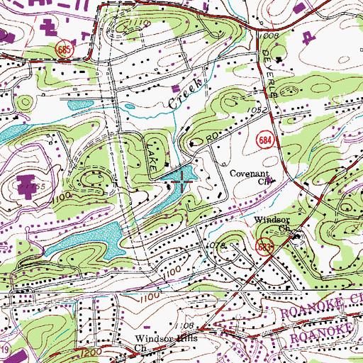 Topographic Map of Spring Valley Lake, VA