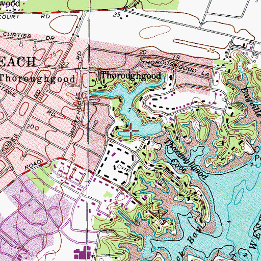 Topographic Map of Lake Charles, VA