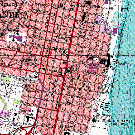 Topographic Map of Lloyd House Library, VA