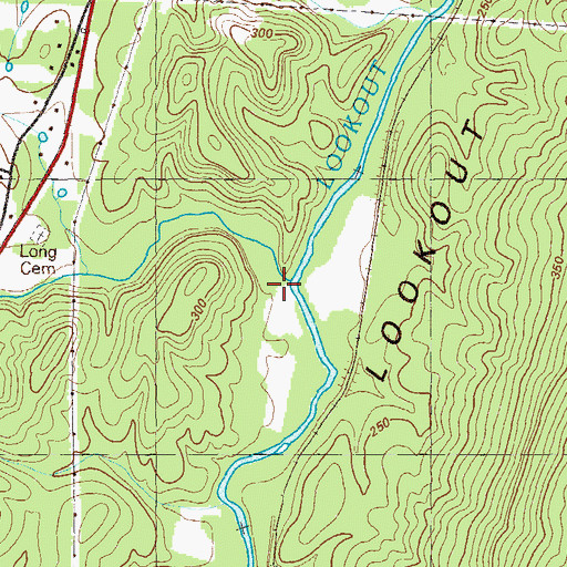 Topographic Map of Crawfish Creek, AL