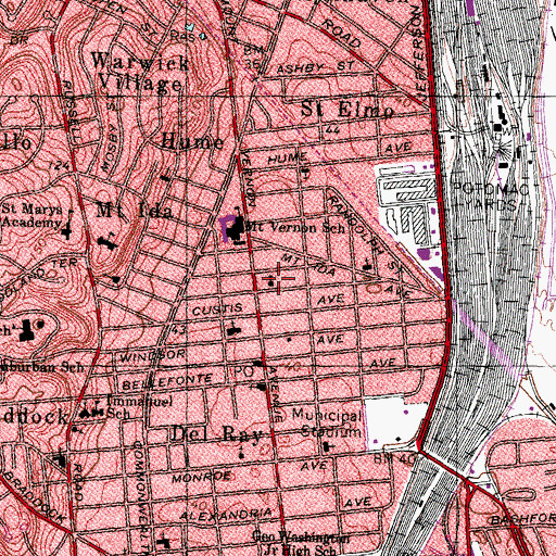 Topographic Map of Mount Ne-Bo Pentecostal Church, VA