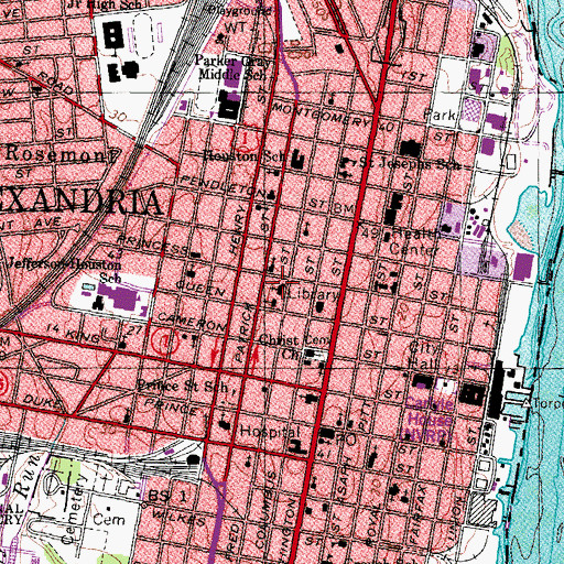 Topographic Map of Meade Memorial Episcopal Church, VA
