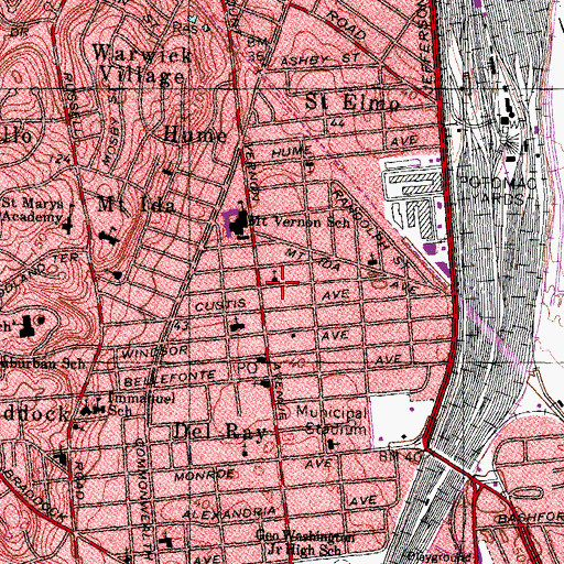 Topographic Map of Korean Presbyterian Church, VA