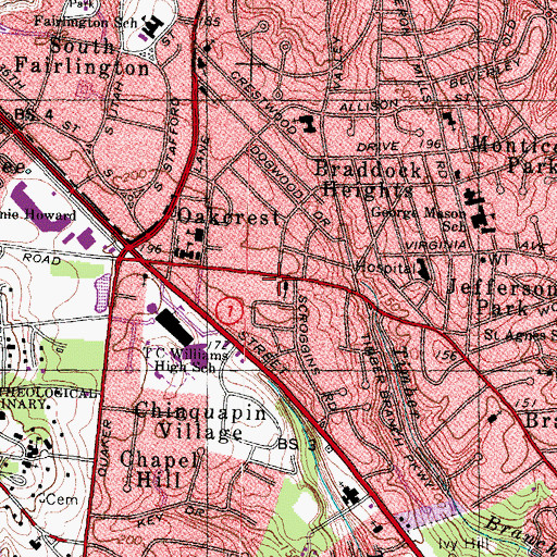 Topographic Map of Scottish Rite Temple Church, VA