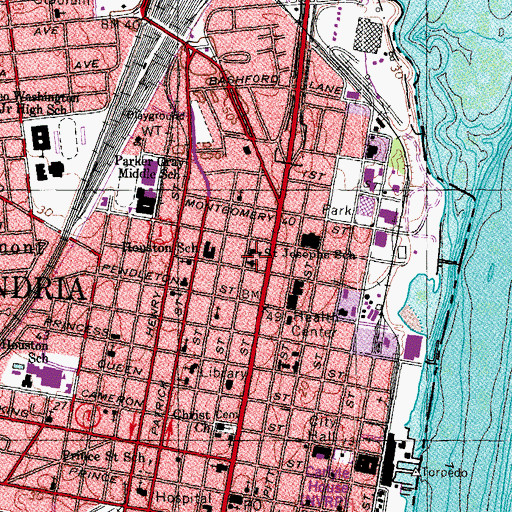 Topographic Map of Saint Josephs Church, VA